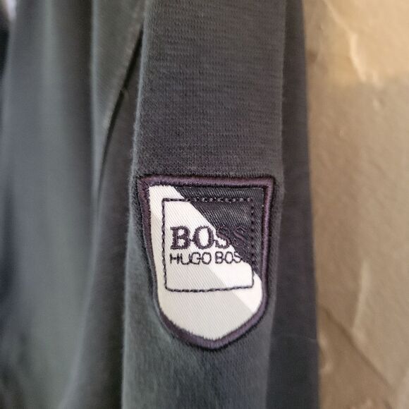 Boss Hugo Boss regular fit full zip grey sweatshirt with mock neck colla… - Picture 4 of 6